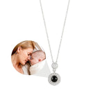 DiamondCircle (925 Silver) Photobracelet™ - Personalised Necklace with Photo Proyection